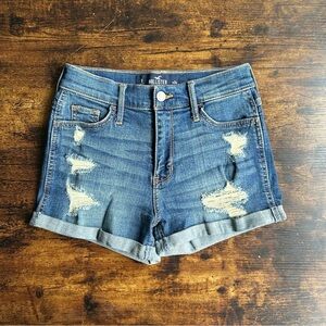 Hollister Women's Distressed Blue Jean Shorts
